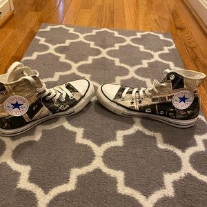 Newspaper Converse High tops